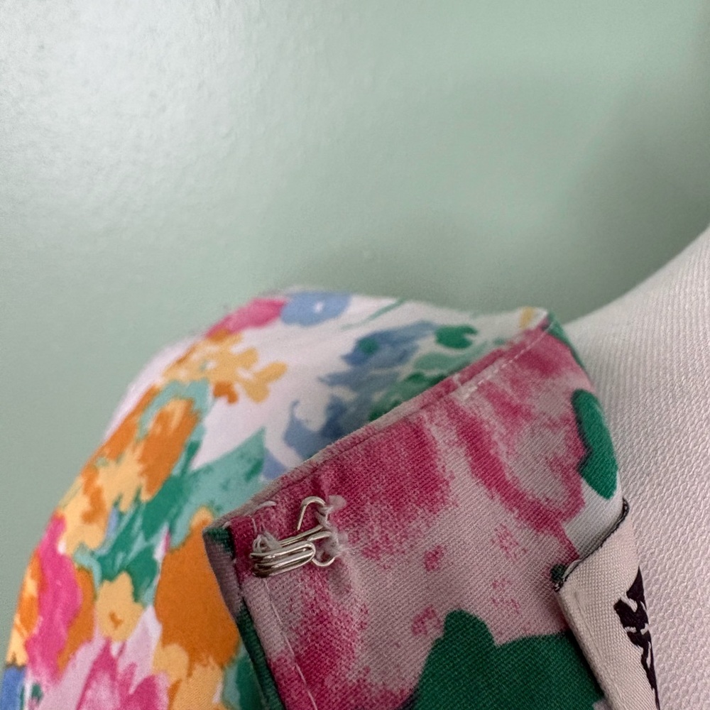 Anne Klein Pink Floral Midi Dress XS Summer Spring - Picture 9 of 13